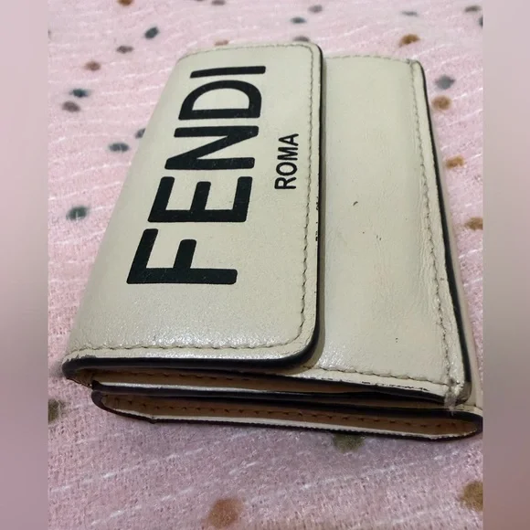 FENDI MICRO TRIFOLD Leather Micro Wallet AUTHENTIC - Picture 2 of 10